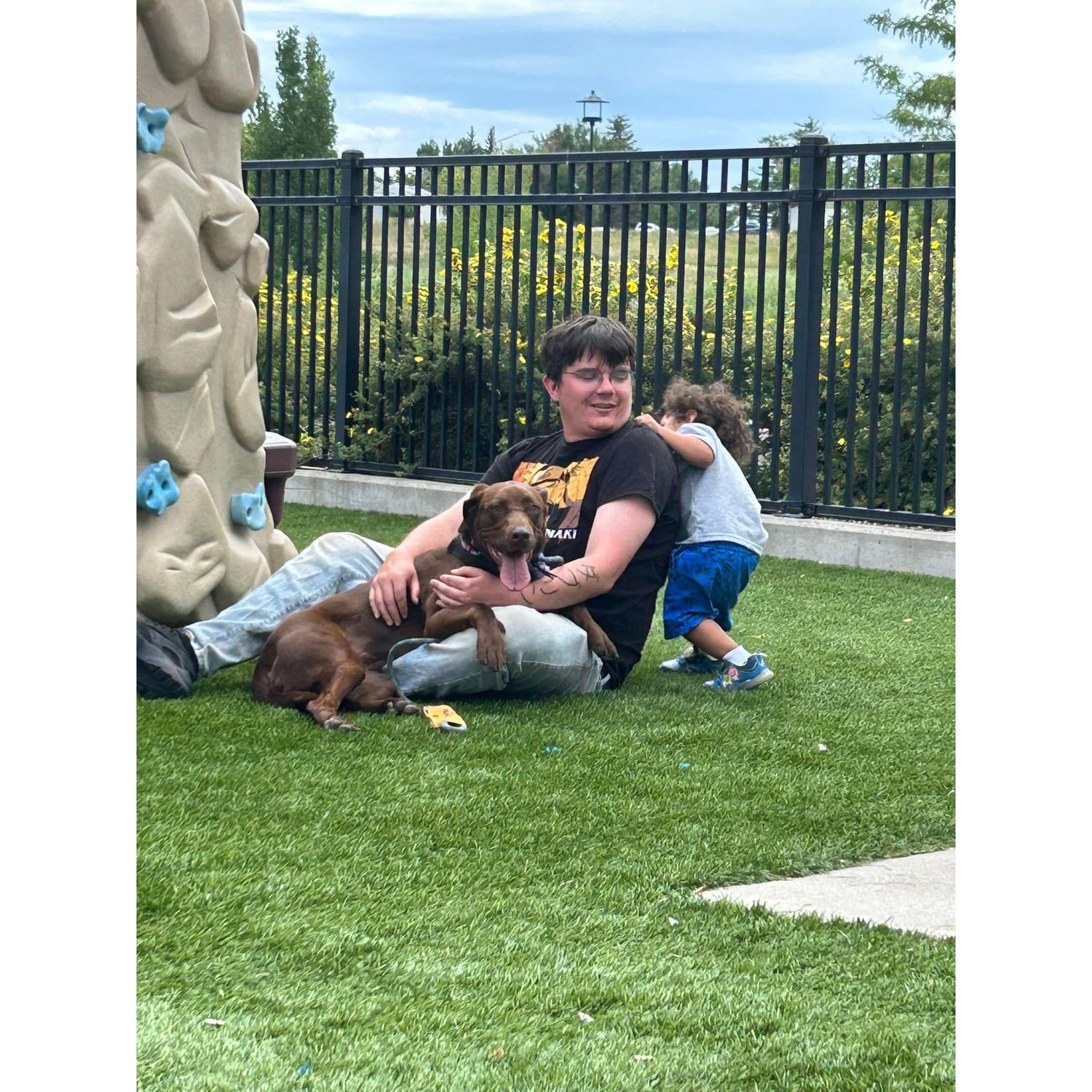 Playing in the park