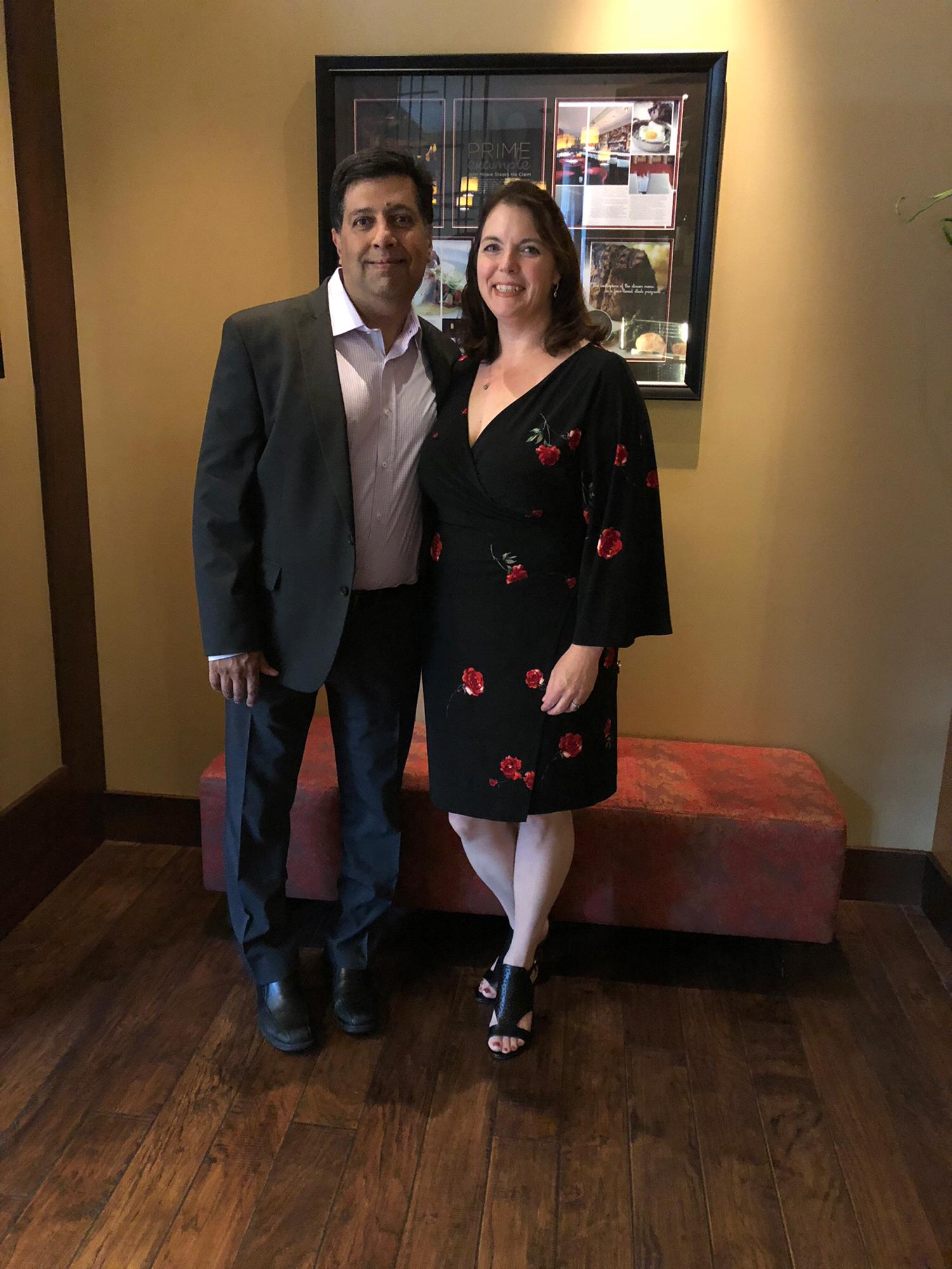 A dinner at John Howie steak to celebrate Joanna's birthday in 2018