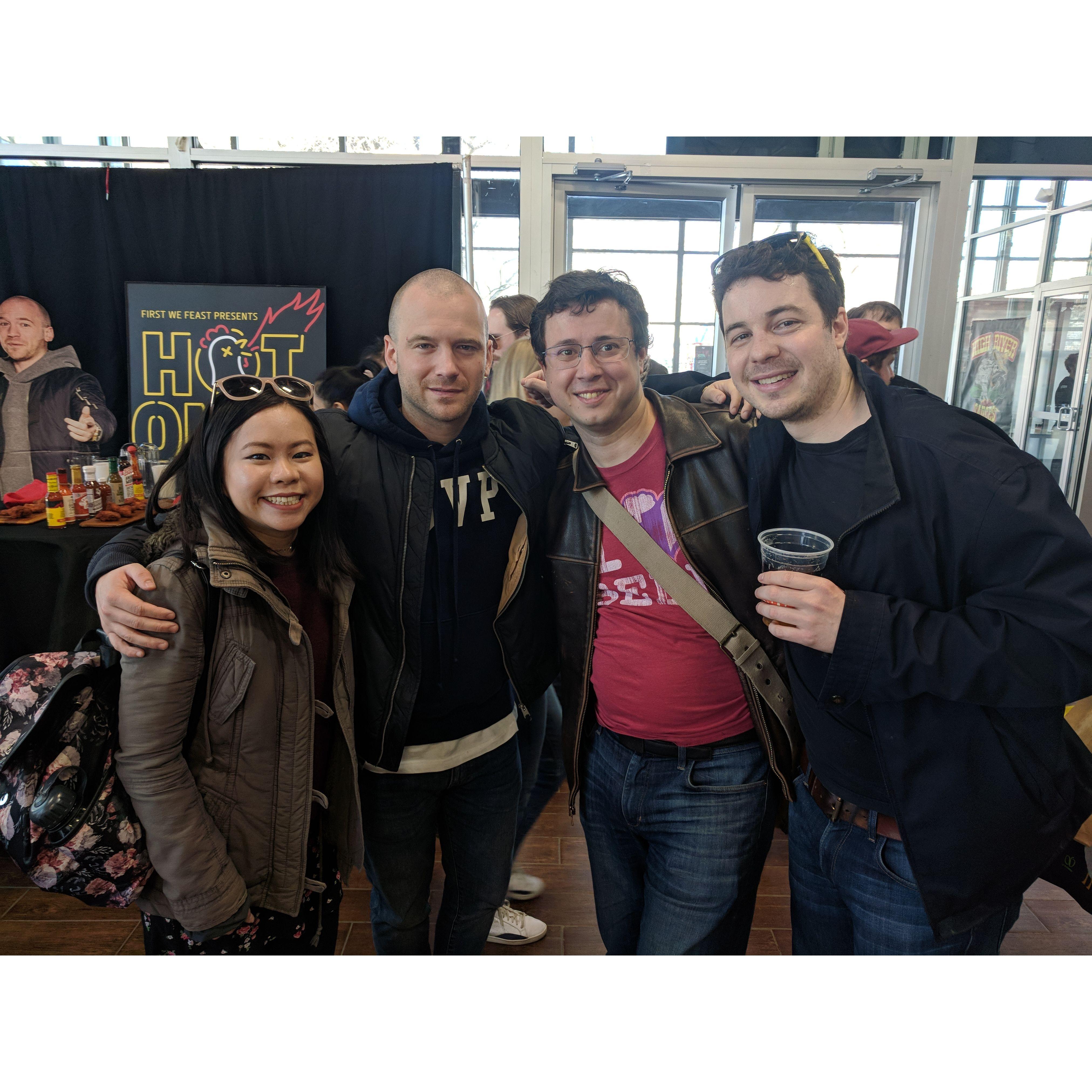 Pearly and Scott gained an appreciation for spicy foods. We even got to meet Sean Evans!