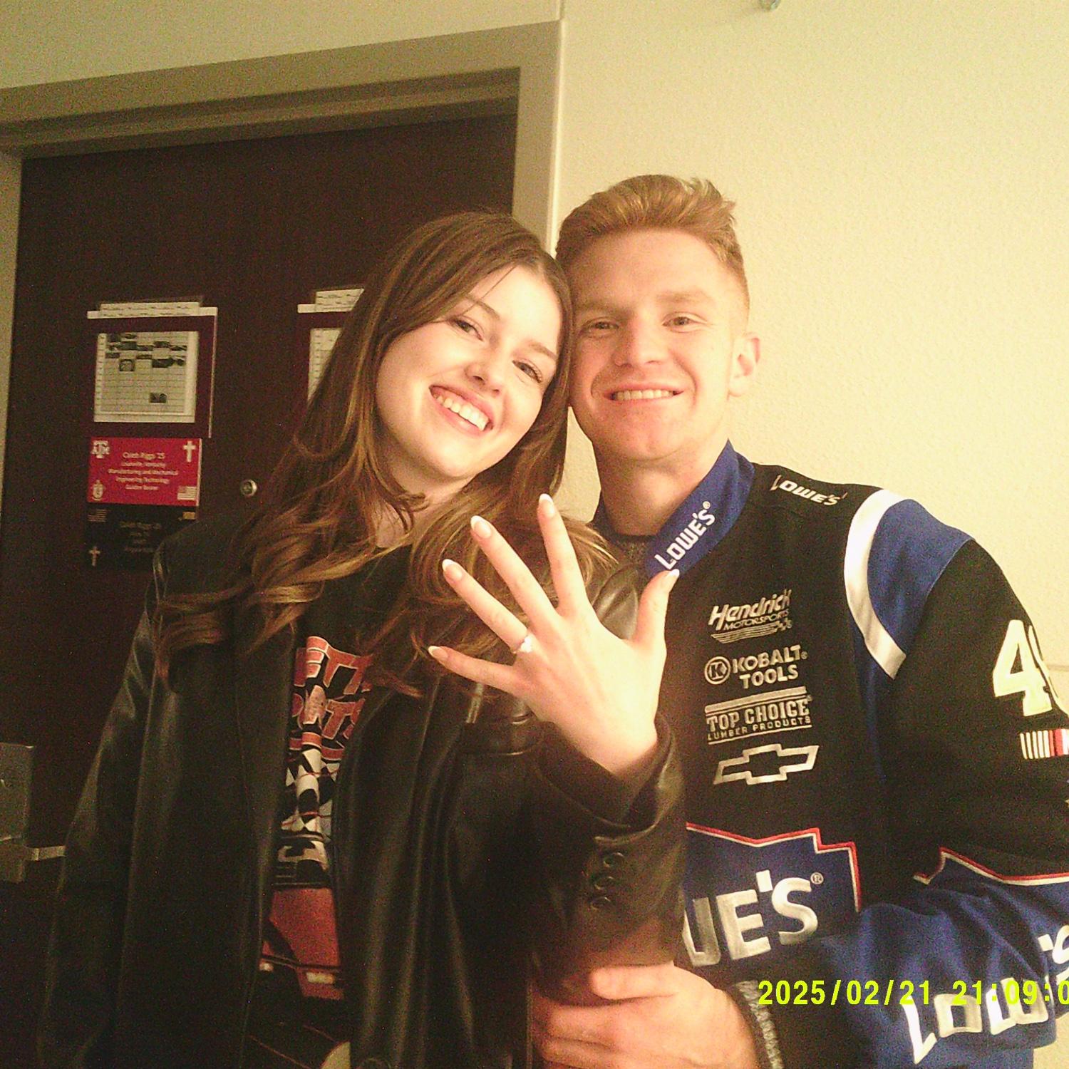 02/21/2025.
The night we got engaged! We went to the Dixie Chicken right after this.