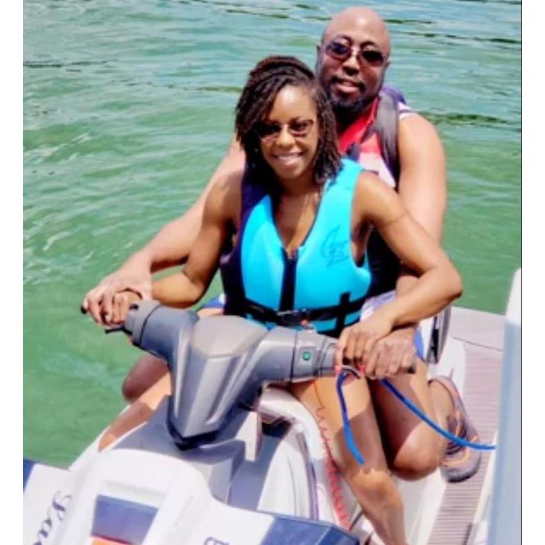 June 29, 2020: Holly's 36th Birthday! Seneca planned an awesome Jet Ski trip at Greer's Ferry Lake Hidgen Bay in Arkansas.