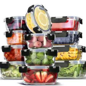 Glass food storage container set