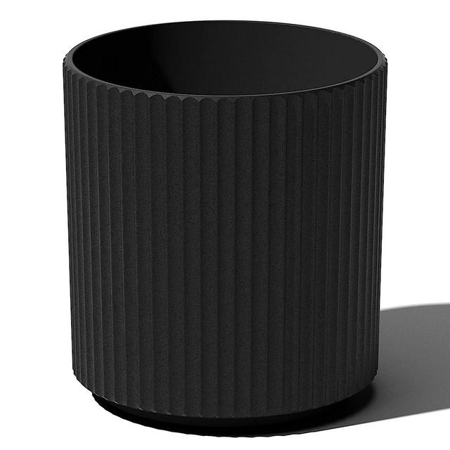 Veradek Round Demi Planter Pots for Indoor/Outdoor Garden Use | Made from Plastic - Concrete Mix with Drainage Holes | Perfect for Small to Large Succulent Plants, Flowers, Modern Interior Plants