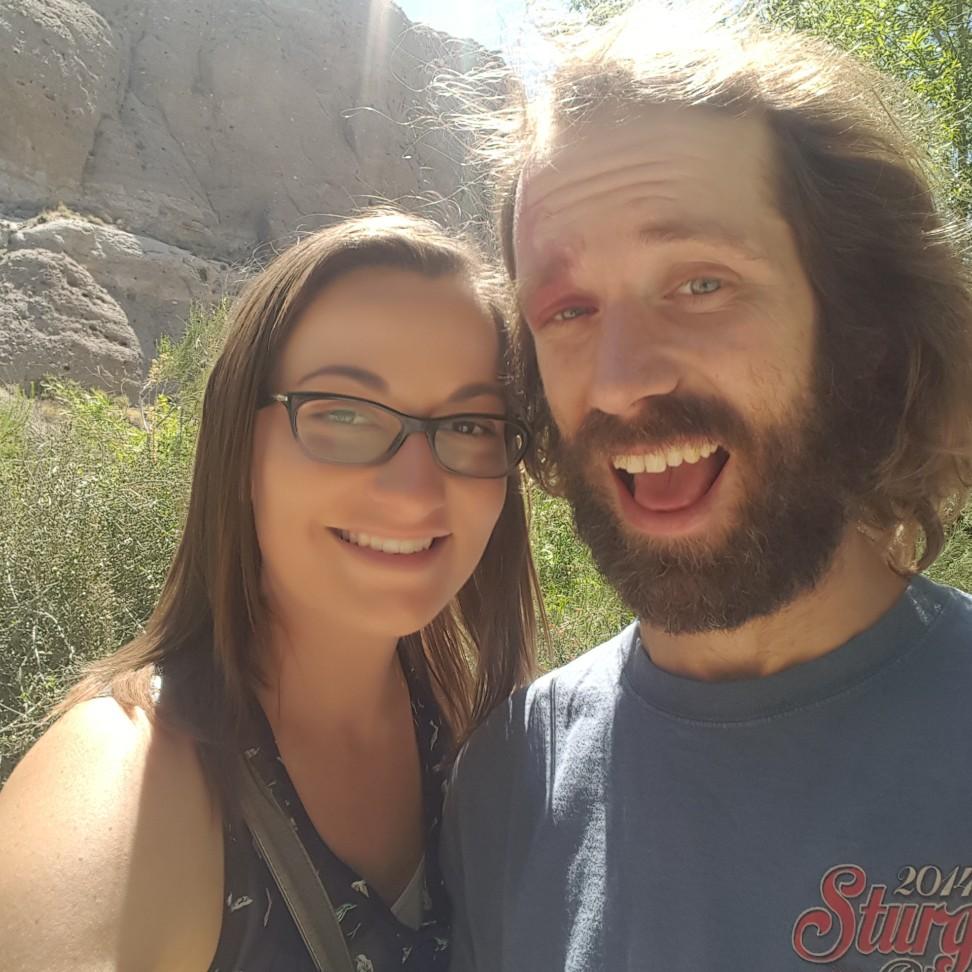 Walking around Whitewater preserve and we remembered to take a picture!