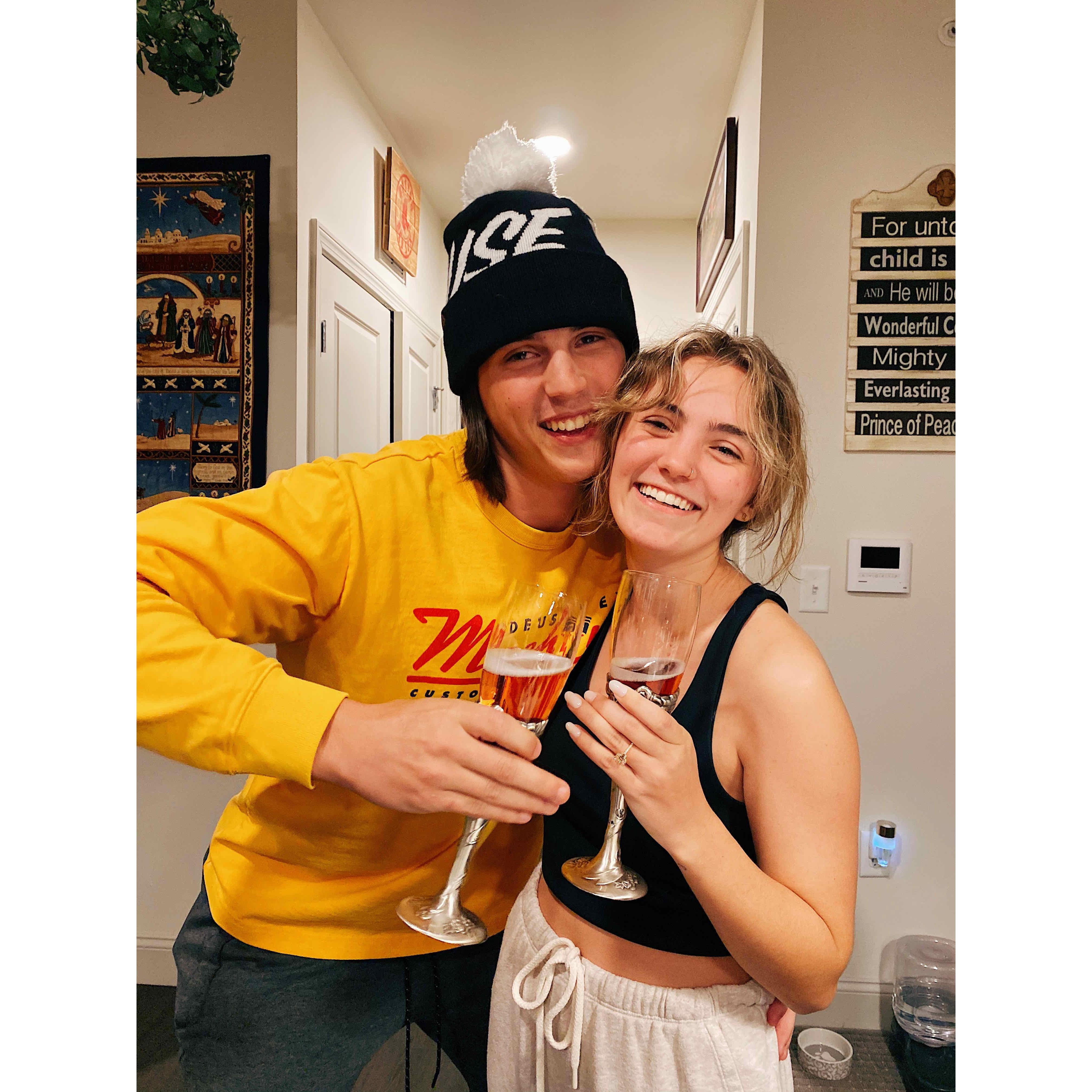 The night we got engaged!