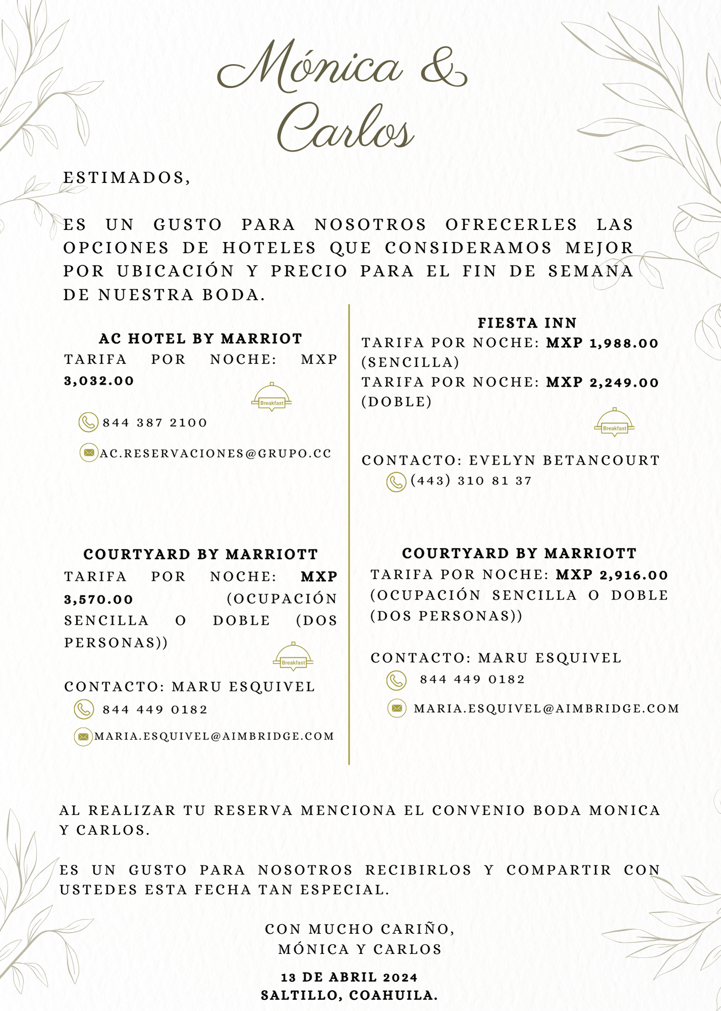 The Wedding Website of Monica Rodríguez de la Garza and Carlos Moreno-Lacalle Zaldivar