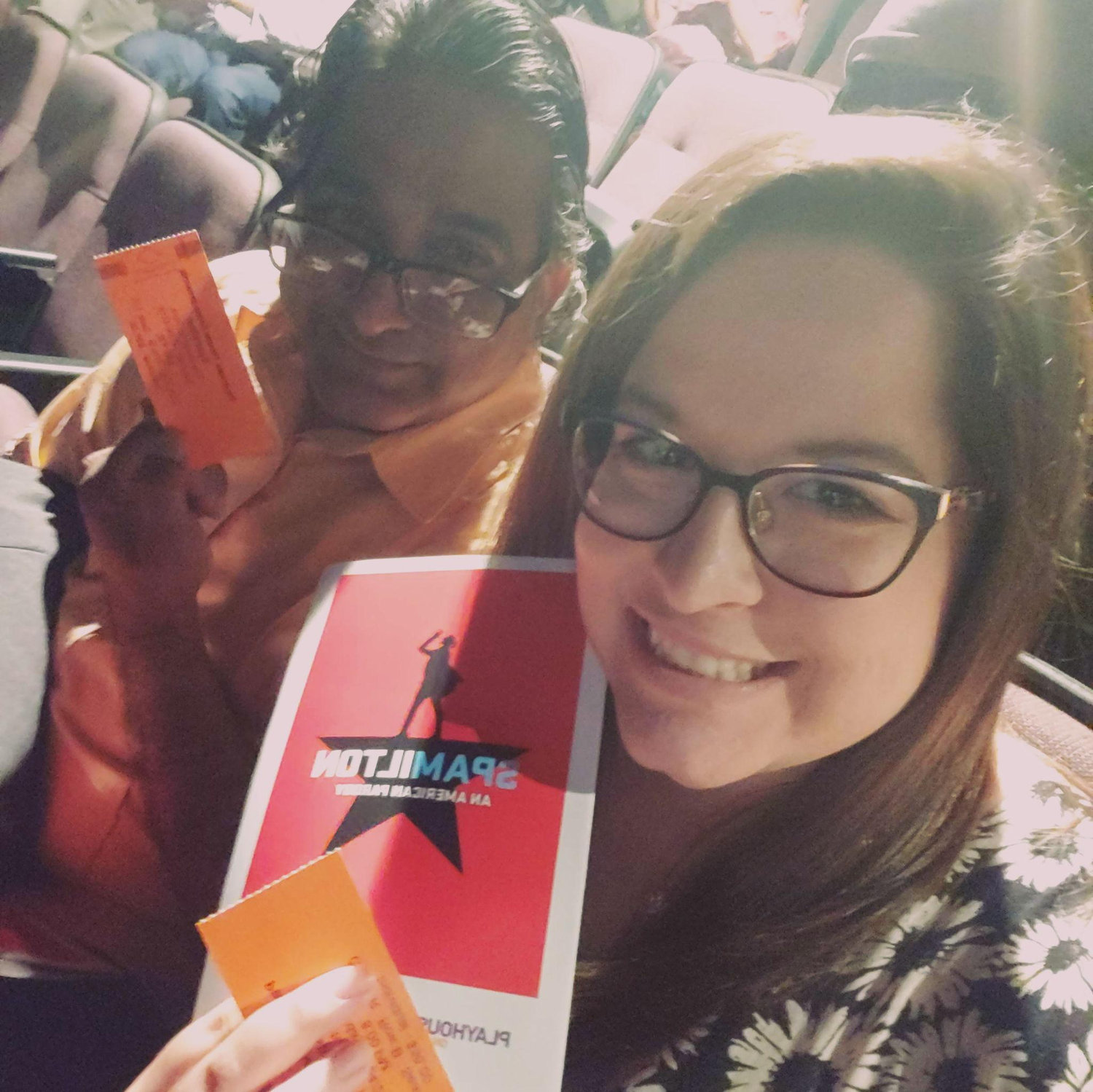 Our first musical together. Spamilton. August 24, 2019.
