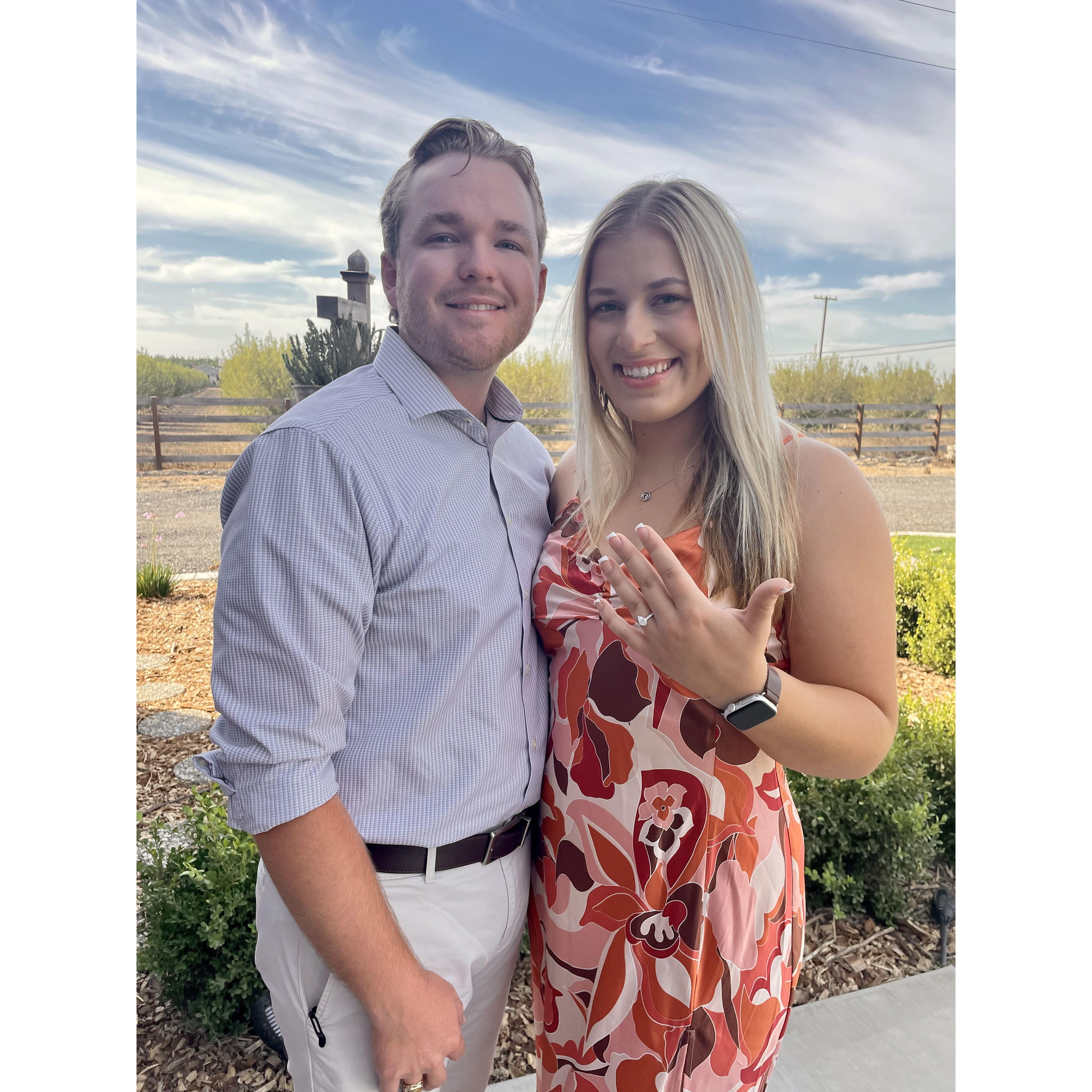 The day after we got engaged, forever on cloud 9