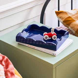 Scalloped Small Lacquered Ottoman Tray