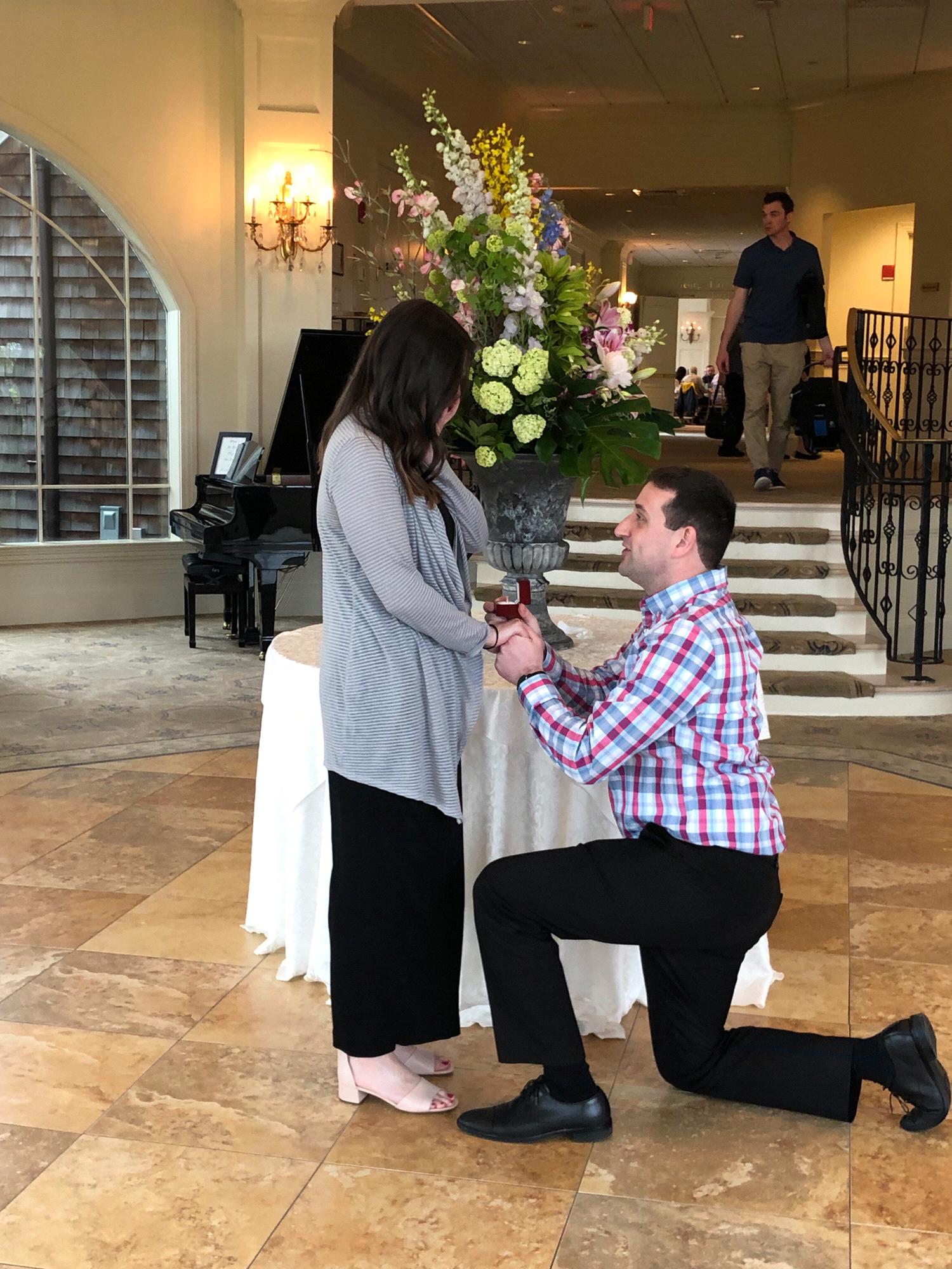 Marty proposed at Granite Links in Quincy at a Mother's Day brunch. May 12, 2019.