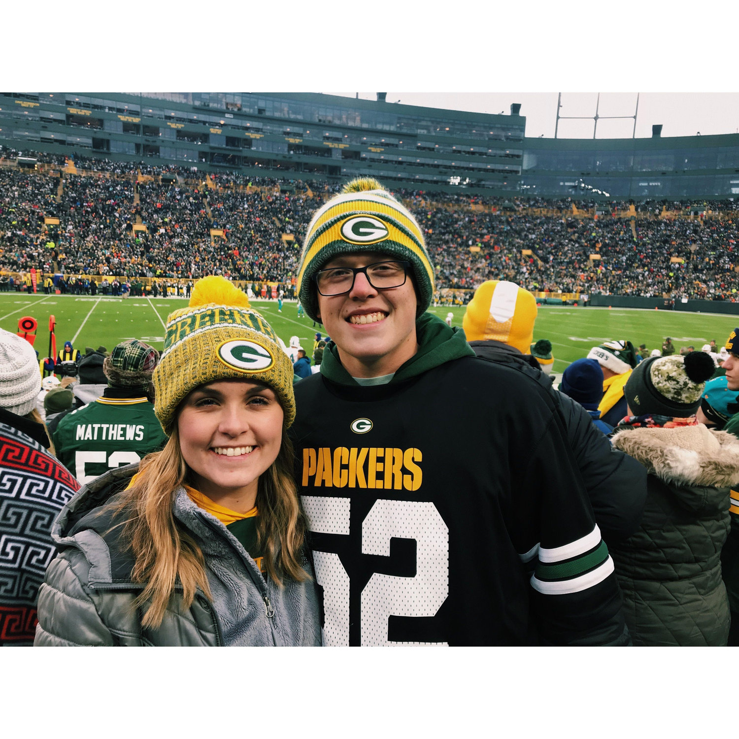 Ethan's first Packer game