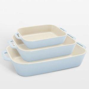 Staub ® White Rectangular Baking Dishes, Set of 3