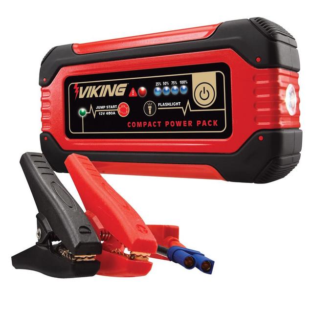 450 Peak Amp Lithium Ion Jump Starter and 12v Power Pack, USB, LED Work Light