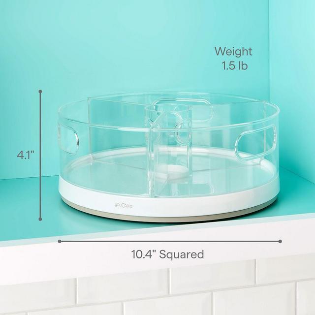 Crazy Susan Turntable With 3 Bins