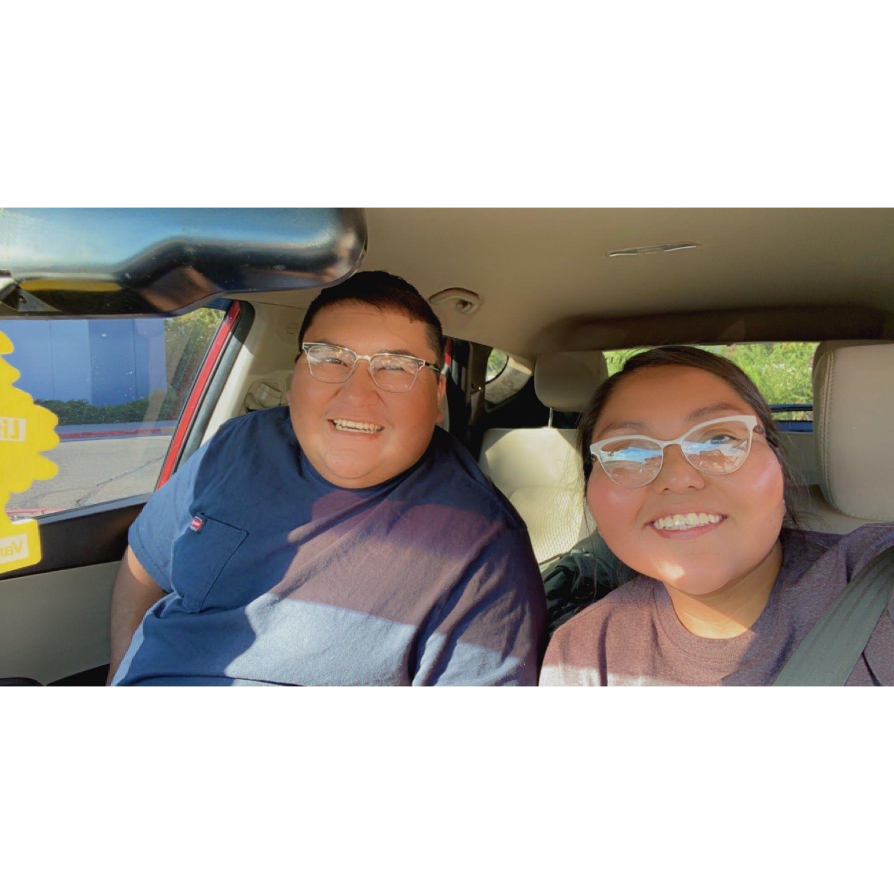 The first time we ordered and received new glasses together. 