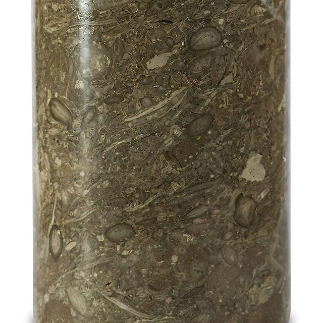 TheWolfard Handmade Luxury Fossil Grey Marble Wine Chiller & Champagne Wine Cooler Bucket and Utensils Holder, Best for Kitchen 5x5x7 2021 WC