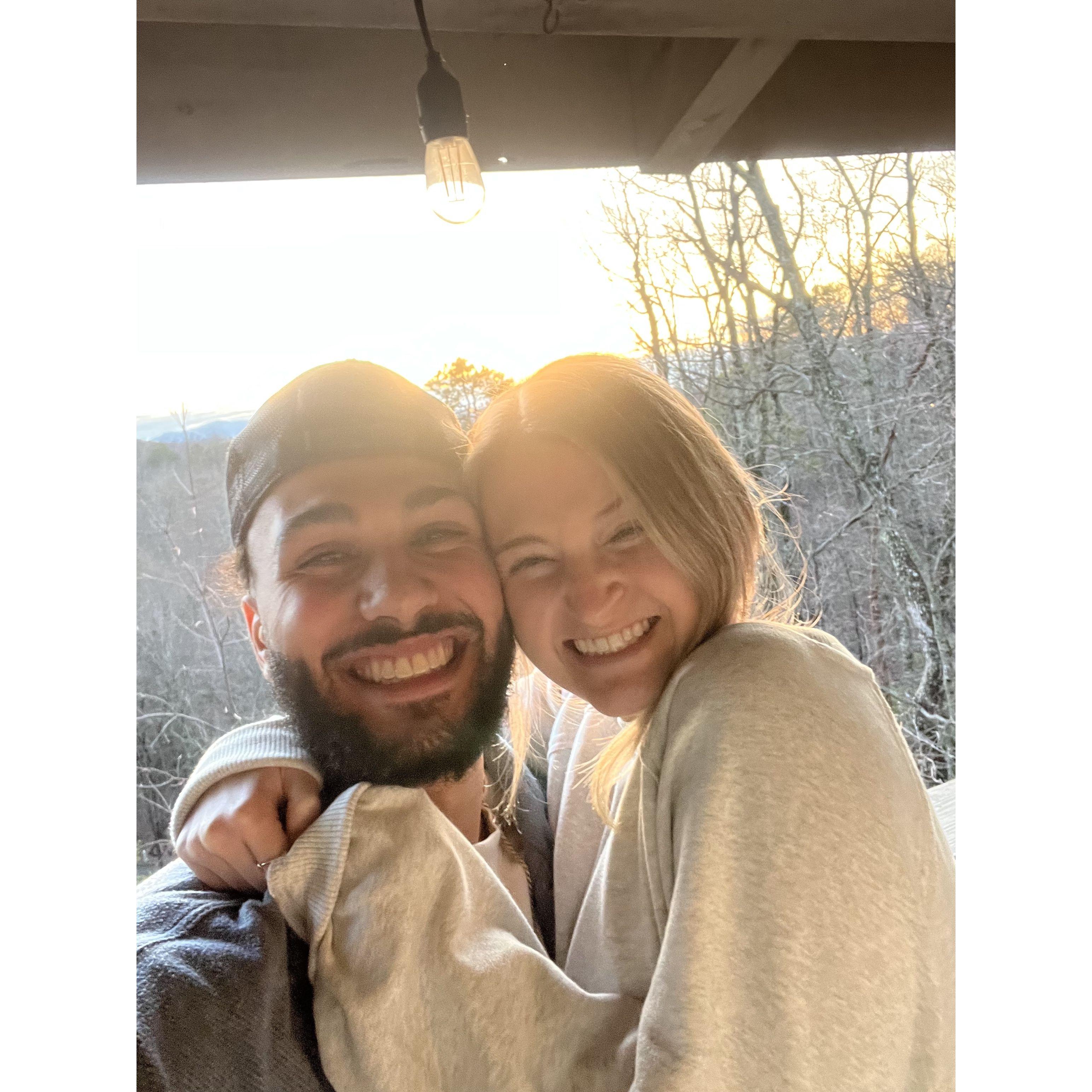 The view from our Air bnb on our getaway vacation to Tennessee this year