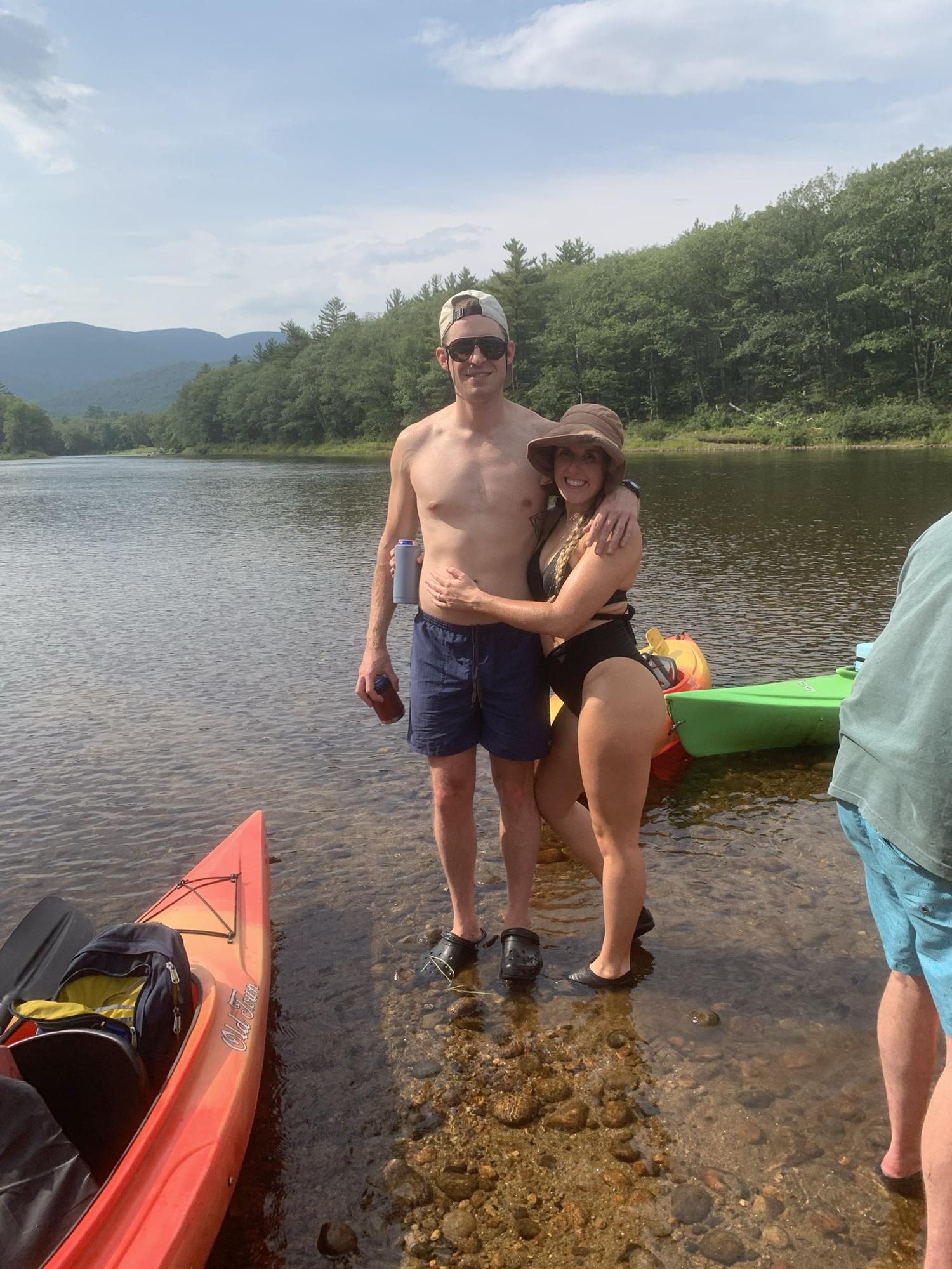 Kayaking down Sunday River