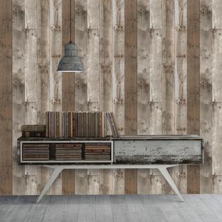 Textured Repurposed Wood Wallpaper