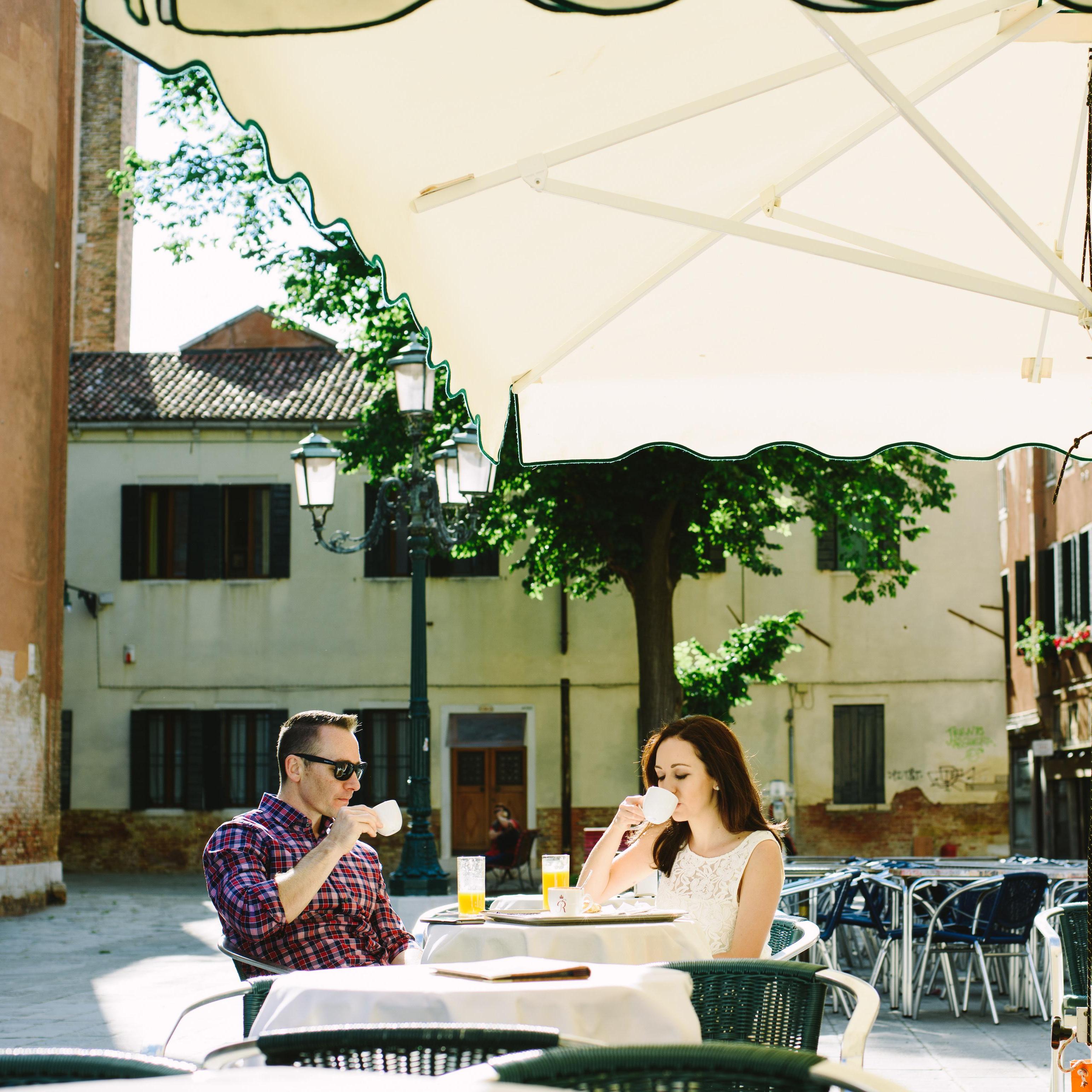 Caffine break in Venice, Italy. Photoshoots are hard.