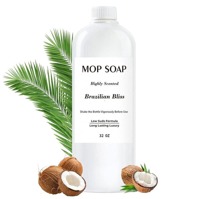 Mop Soap Highly Scented Fragrance, Brazilian Bliss Mop Soap Waves Long Lasting Luxury Floor Cleaner for Hardwood, Tile, Laminate & Stone, Low Suds No Residue Formula, All Mop Types, 32oz