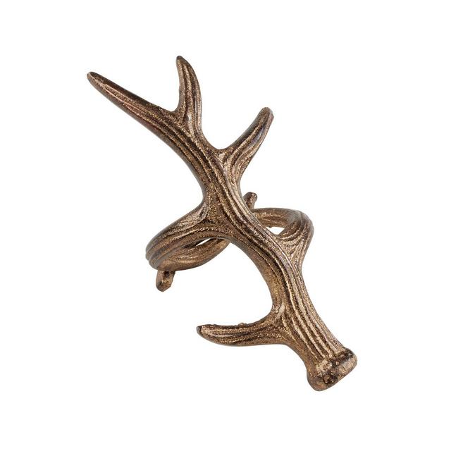 Saro Lifestyle Rustic Napkin Ring With Antler Design, Set of 4