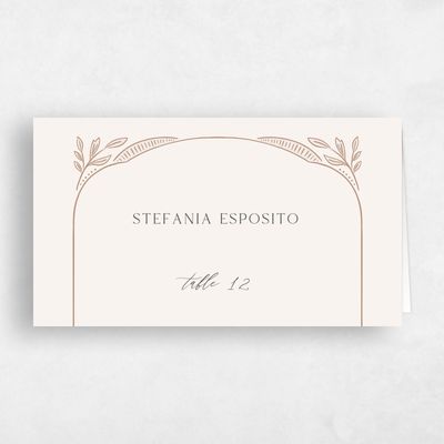 Camel, Brown Wedding Place Card - Caleania