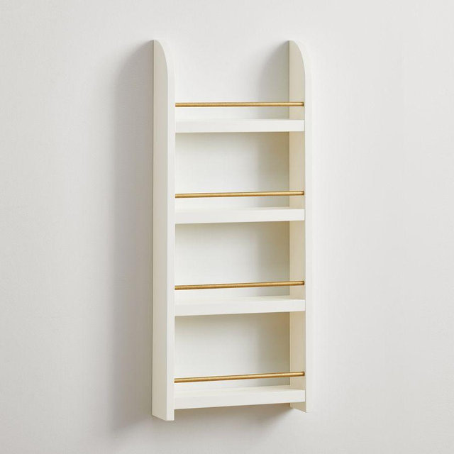 Manchester Spice Rack White/Brass