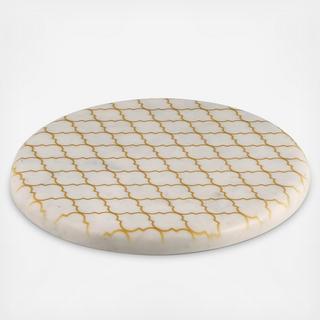 Old Hollywood Round Marble Trivet