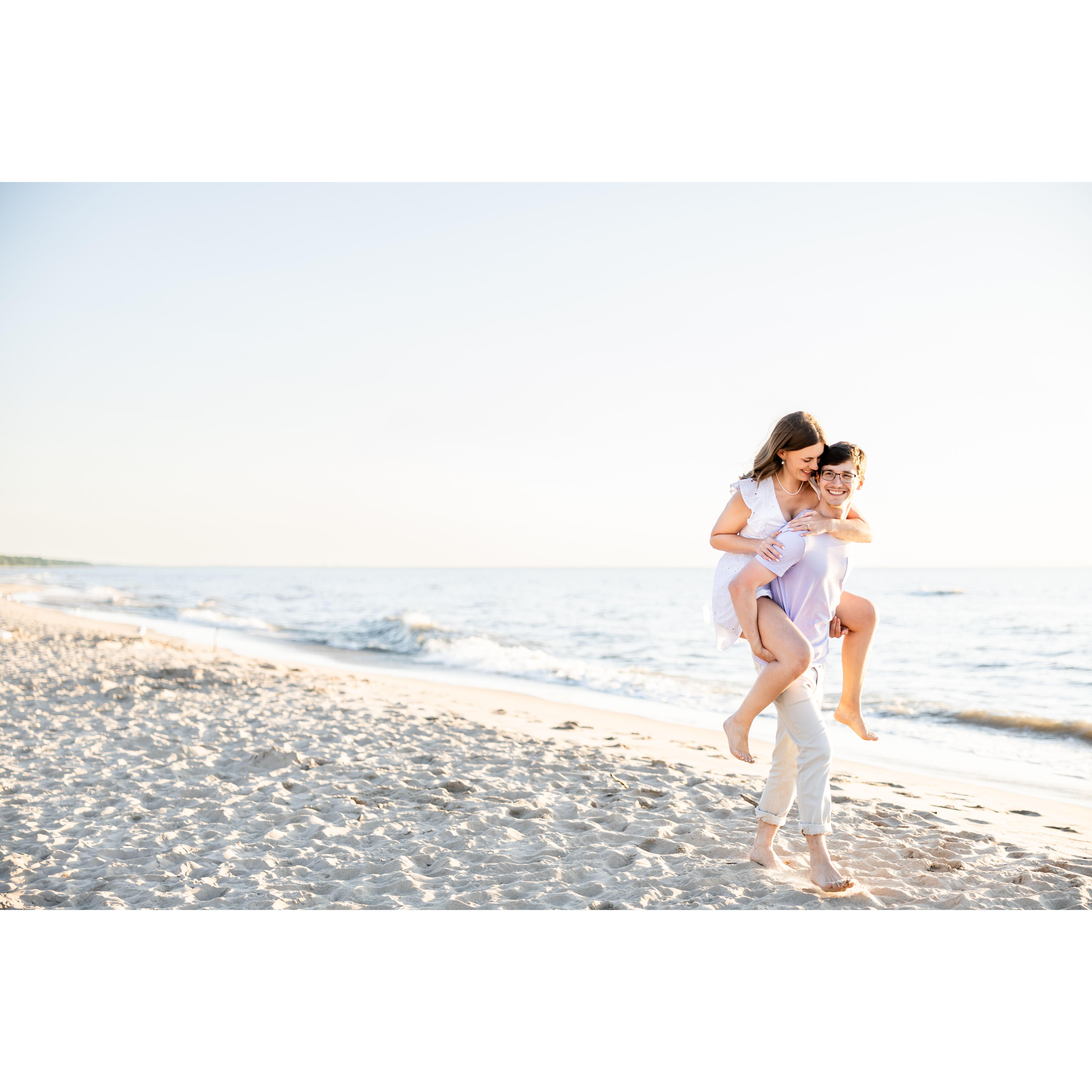 Engagement Photos at Warren Dunes, Michigan