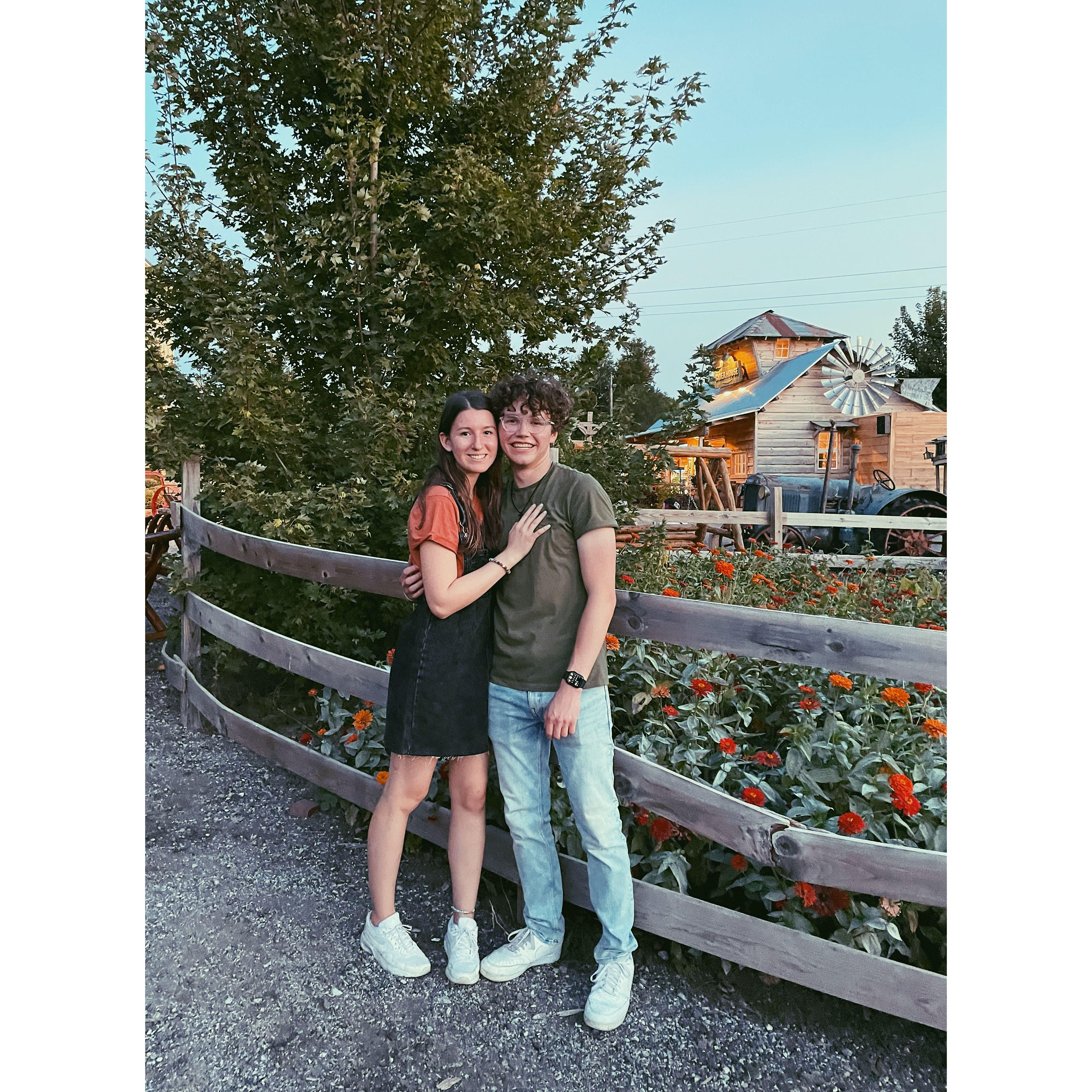 Our first time at Vala's Pumpkin Patch together