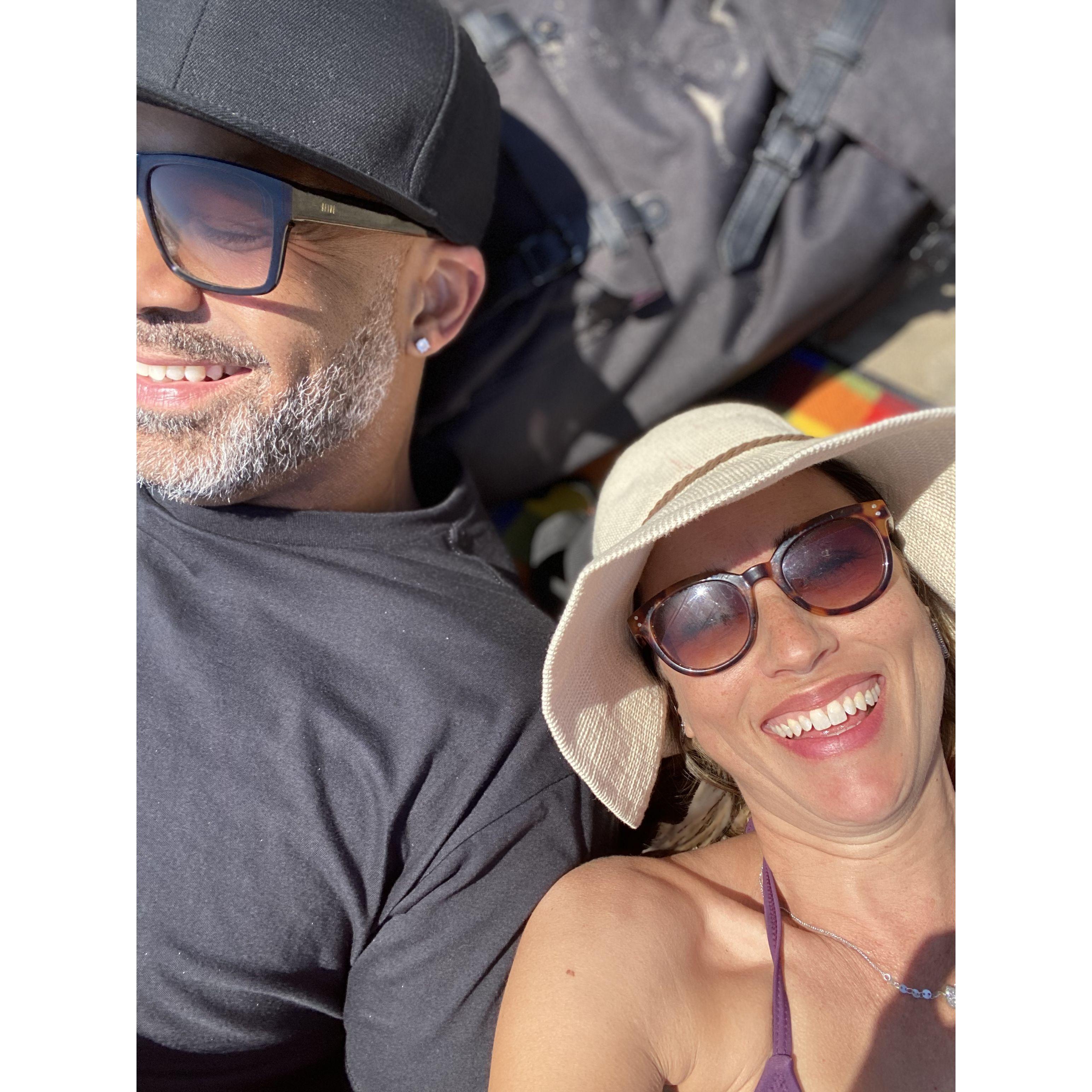 Olivia's favorite photo!  We were early into our relationship and we went to Santa Cruz for a few days  filled with laughter and long talks on the beach.