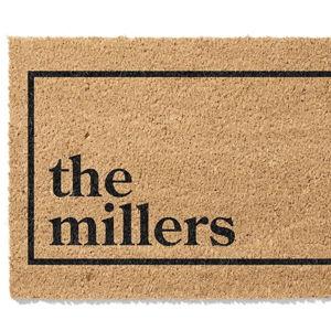 Personalized Door Mat, Monogrammed Doormat I 9 Designs - 3 Sizes I Custom Door Mat for Home Enterance, Ideal Housewarming, Wedding Gifts, Anti-Slip Backing