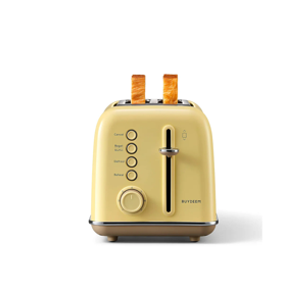 BUYDEEM DT620 Retro 2-Slice Toaster with Extra Wide Slots, 7-Shade Settings