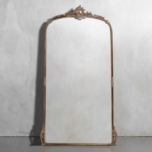 Amelie Floor Mirror in Gold