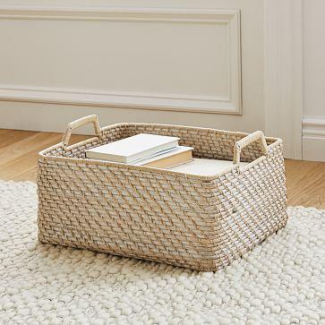 Modern Weave, Harvest Basket, Whitewash