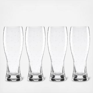 Larabee Dot Wheat Beer Glass, Set of 4