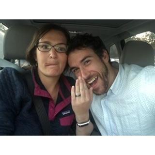 Here we are right after we got engaged in Orcas - gotta love the dolphin ring