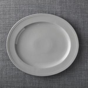 Staccato Grey Oval Platter