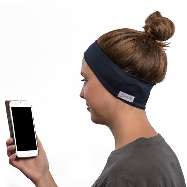 AcousticSheep SleepPhones Wireless | Bluetooth Headphones for Sleep, Travel & More | Flat Speakers | Galaxy Blue - Breeze Fabric (Size M)