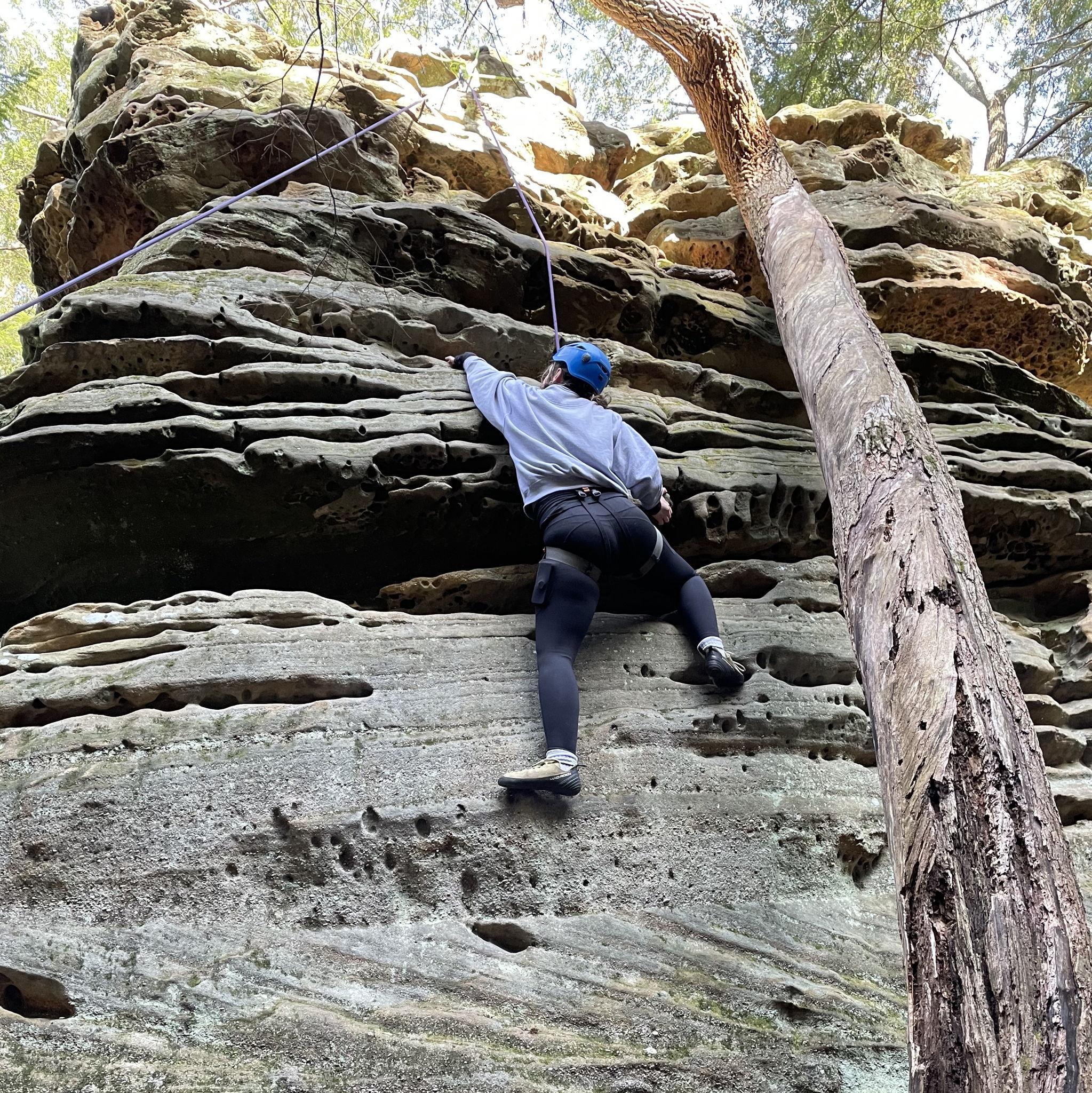 Our first vacation (March 2021 Hocking Hills) Rock Climbing