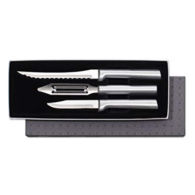 Rada Cutlery Kitchen Utensil Set – Stainless Steel Peel, Pare and Slice Gift Set with Aluminum Handles