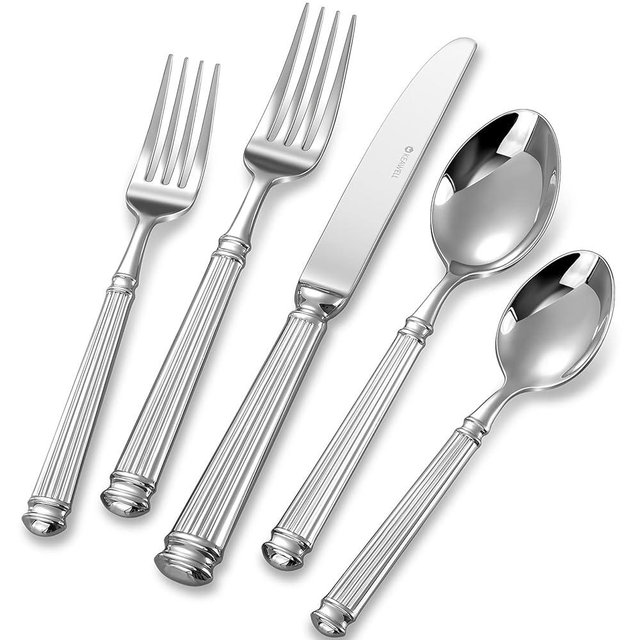 KEAWELL Premium 20 Pieces Prestige Silverware Set - Exquisite Craftsmanship, Service for 4, 18/10 Stainless Steel, Luxurious Flatware Set, Heavy Duty, Dishwasher Safe (20, Silver)