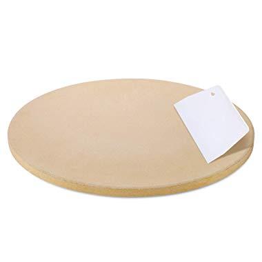 Unicook Small Pizza Stone, 10.25 Inch Round Pizza Grilling Stone, Baking Stone, Cooking Stone for Oven, Perfect Size for Personal Pizza, Ideal for Baking Crisp Crust Pizza, Bread, Cookies and More
