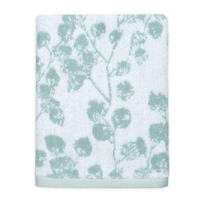 Colordrift Botanical Hand Towel in Aqua