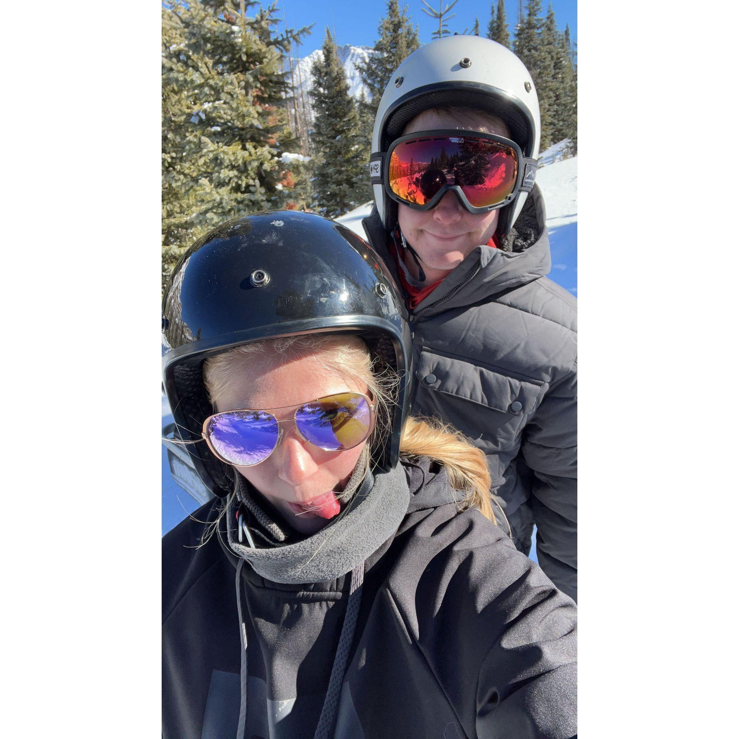 Snowboarding and snowmobiling are some of our favorite winter activities!
