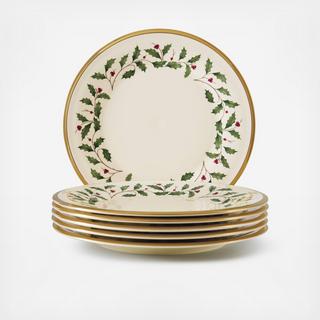 Holiday Salad Plate, Set of 6