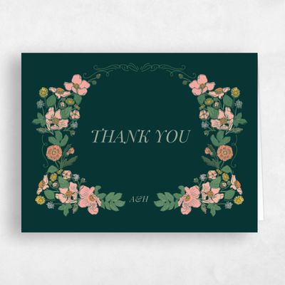 Dark Emerald, Green Wedding Thank You - Pomeroy Landscape
