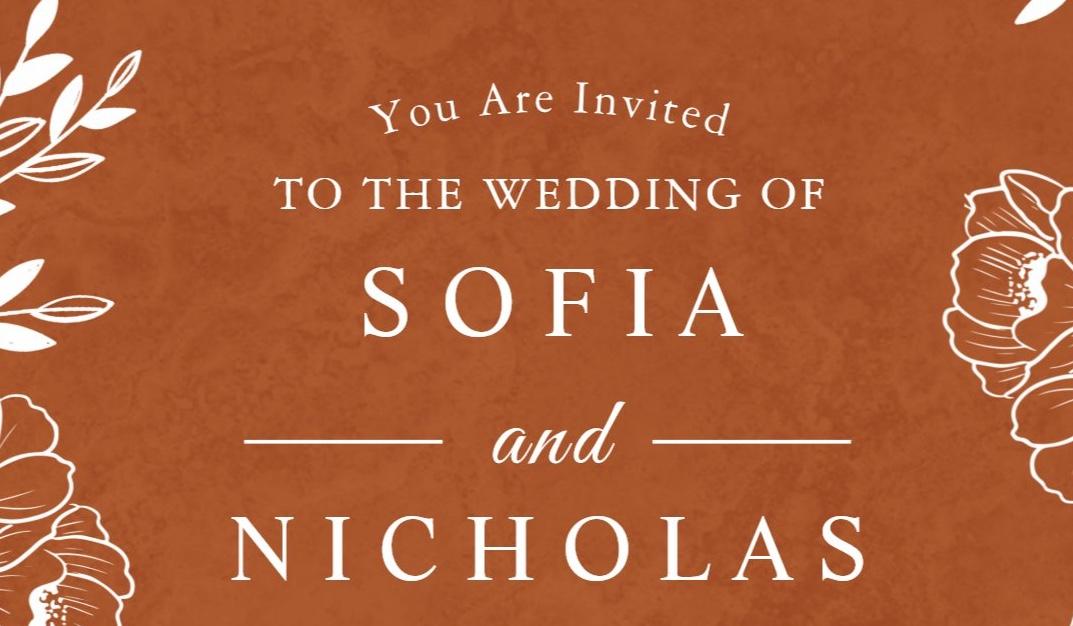 The Wedding Website of Sofia Salazar and Nicholas Arroyo