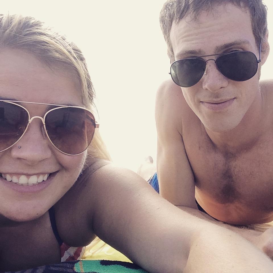 On a beach in Hawaii.